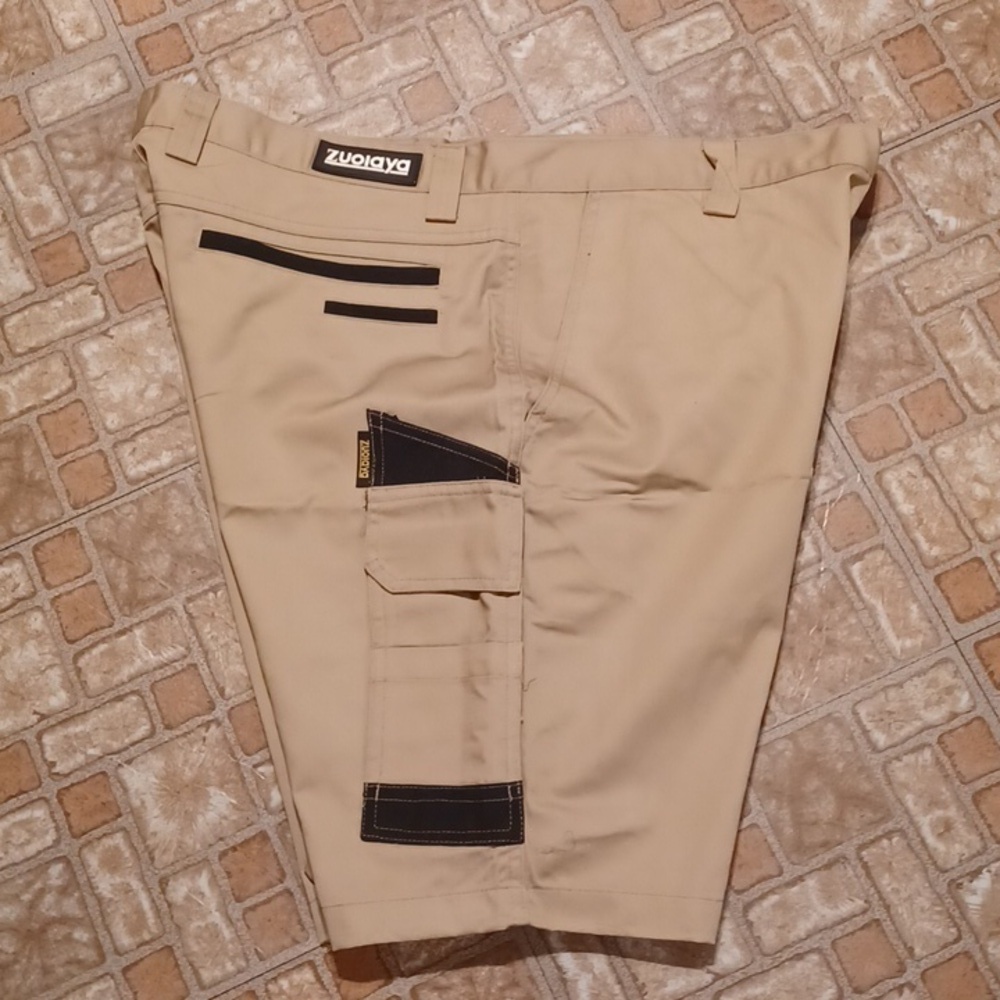 Zuda Khaki Cargo Shorts with Black Accents Zuoiaya Tactical Shorts Size 38